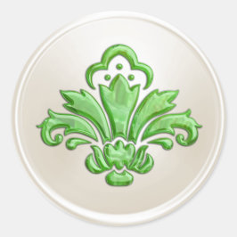 Adesivo Fleur de Lis, marfim e Limão