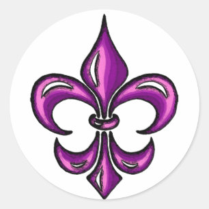 Adesivo Fleur de Lis na Lavanda roxa