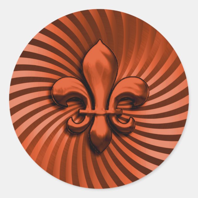 Adesivo Fleur de Lis no Fundo de ferrugem (Frente)