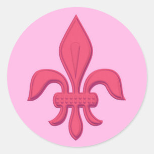 Adesivo Fleur de Lis no Rosa de Fuchsia, Rosa claro