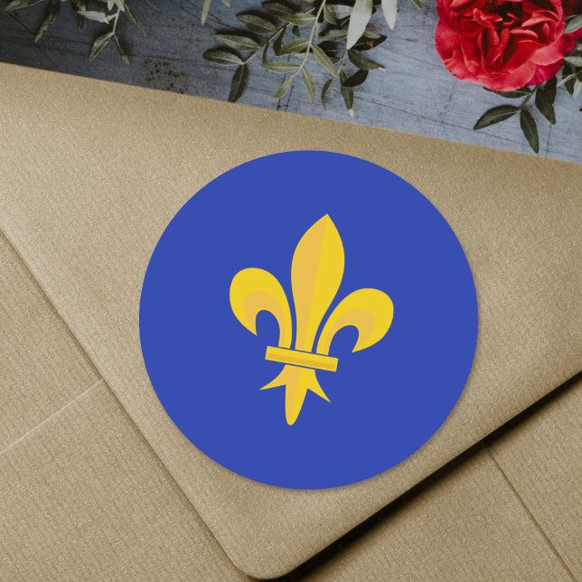 Adesivo Fleur de Lis no Royal Blue Sticker (Fleur de Lis on Royal Blue Sticker)