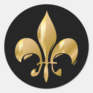 Adesivo Fleur de Lis Ouro Puro