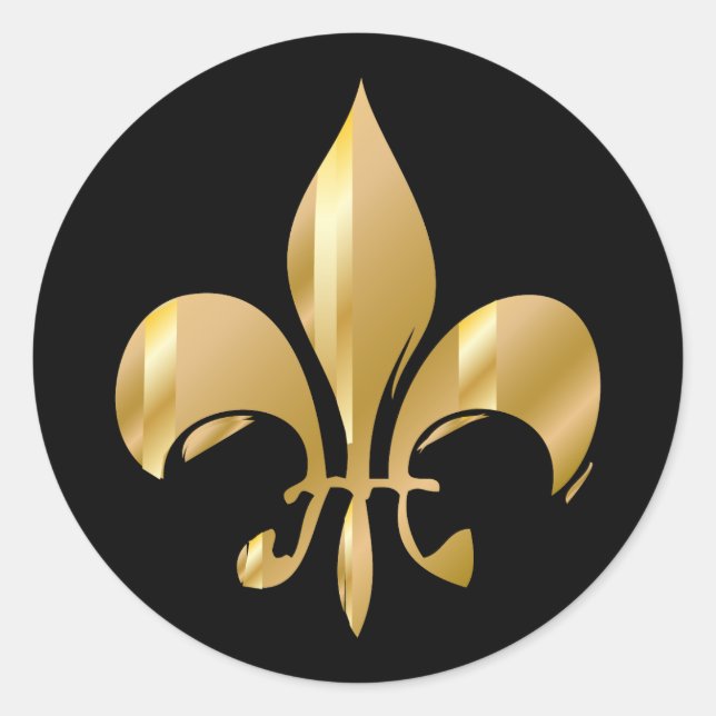Adesivo Fleur de Lis Ouro Puro (Frente)