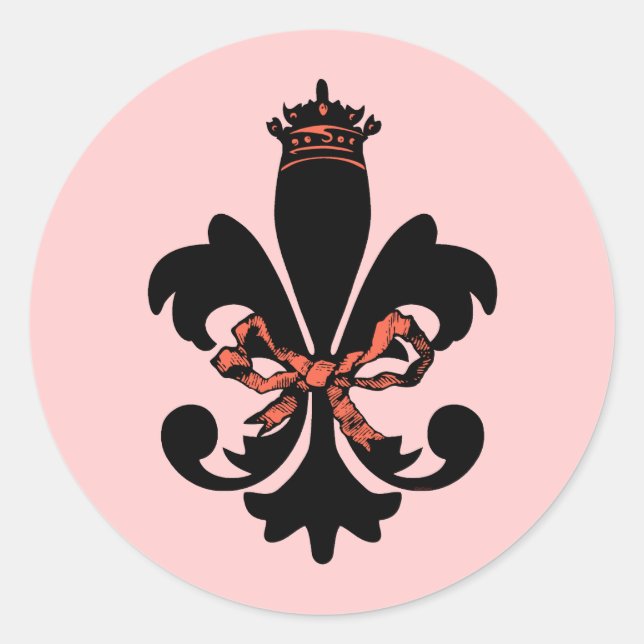 Adesivo Fleur de lis Queen com arco (Frente)
