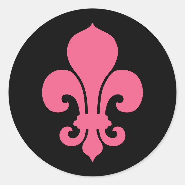 Adesivo Fleur de Lis rosa (Frente)