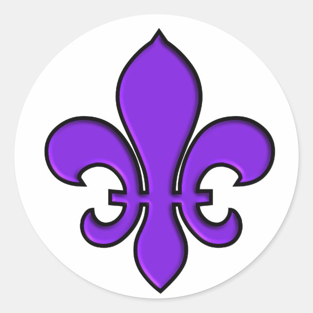 Adesivo Fleur de lis roxa - Sticker (Frente)