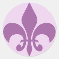 Fleur de Lise Sticker in Lilacs