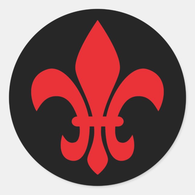 Adesivo Fleur de Lys Vermelha (Frente)