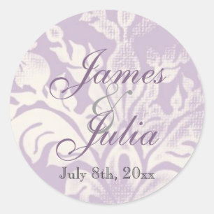 Adesivo Fleur di Lys Damask - Lilac Wedding Seal
