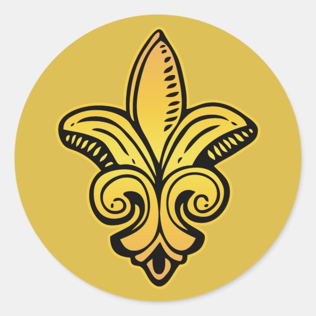 Adesivo Fleur Medieval - Dourado (Frente)