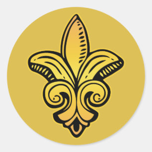 Adesivo Fleur medieval - ouro