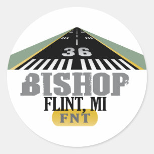 Adesivo Flint, MI Bishop Airport FNT Airport Runway