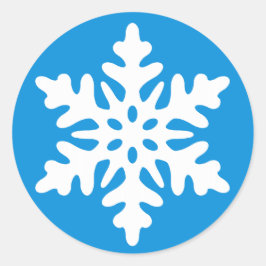 Adesivo Floco de Envelope de Natal Azul com Floco de Neve 