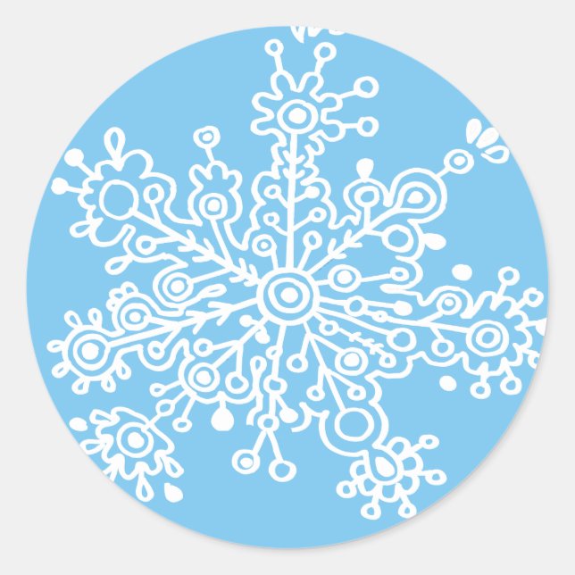 Adesivo Floco de neve (a azul) (Frente)