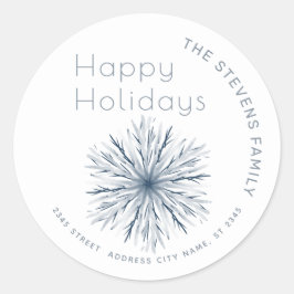 Adesivo Floco de neve aquarela minimalista Boas Festas 