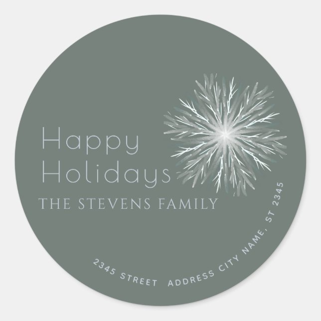 Adesivo Floco de neve aquarela minimalista Felidas (Frente)