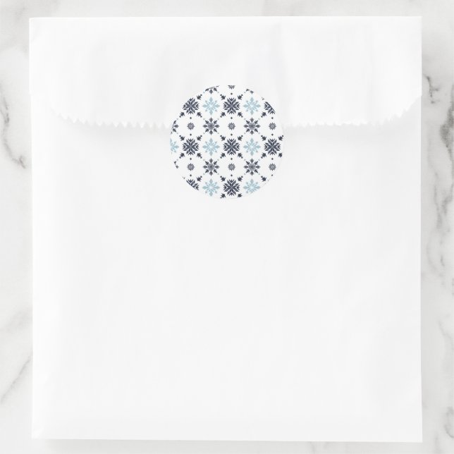 Adesivo Floco de neve azul claro e branco (Bolsa)