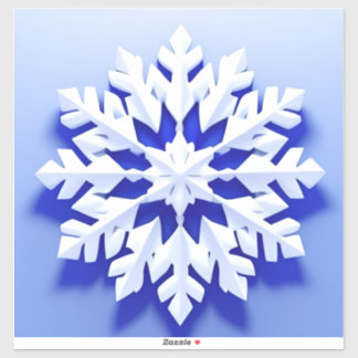 Adesivo Floco de Neve Azul Detalhado