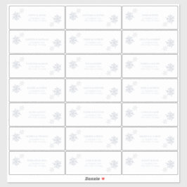 Adesivo Floco de Neve Azul Empoeirado Inverno Moderno Ende