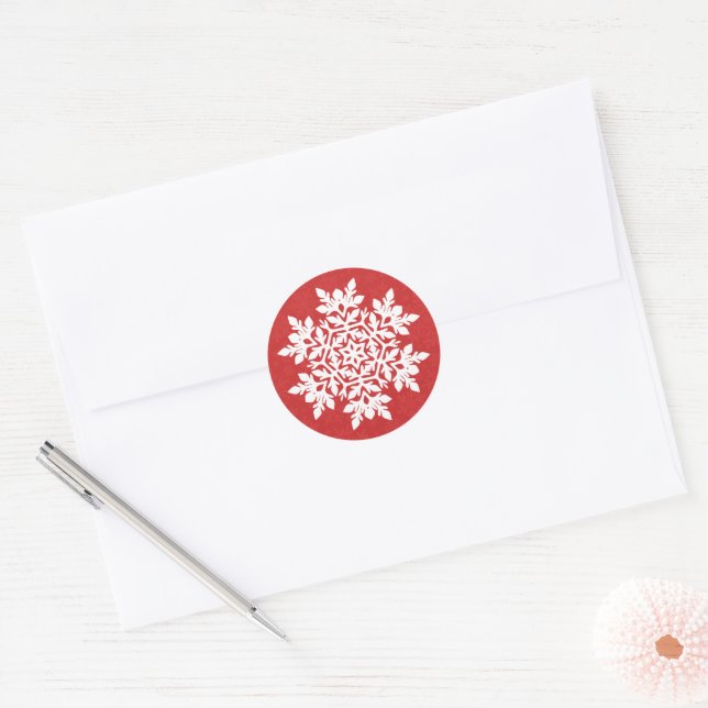 Adesivo  Floco de Neve Branco (Cranberry)  (Envelope)