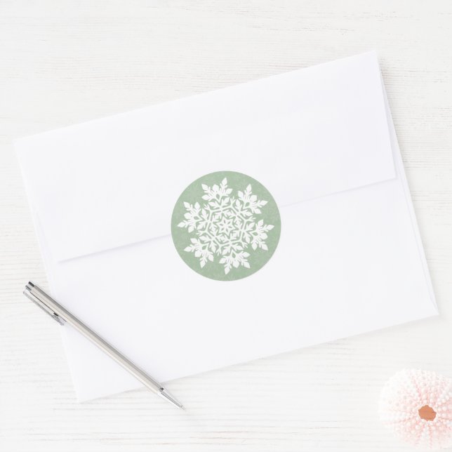 Adesivo Floco de Neve Branco (Pinheiro Sábio) (Envelope)