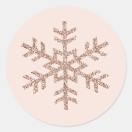 Adesivo Floco de neve brilhante de popa Dourada rosa