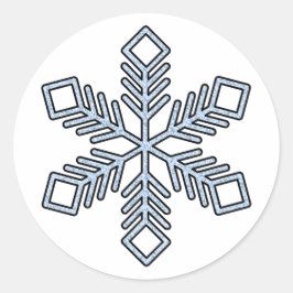 Adesivo Floco de Neve Brilhante - Ramos Azul Bebê