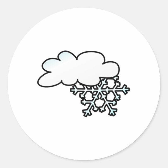 Adesivo Floco de neve com Nuvem (Frente)