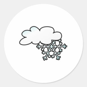 Adesivo Floco de neve com nuvem