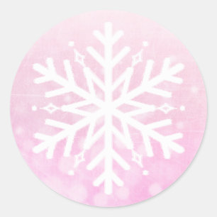 Adesivo Floco de neve cor-de-rosa do Natal