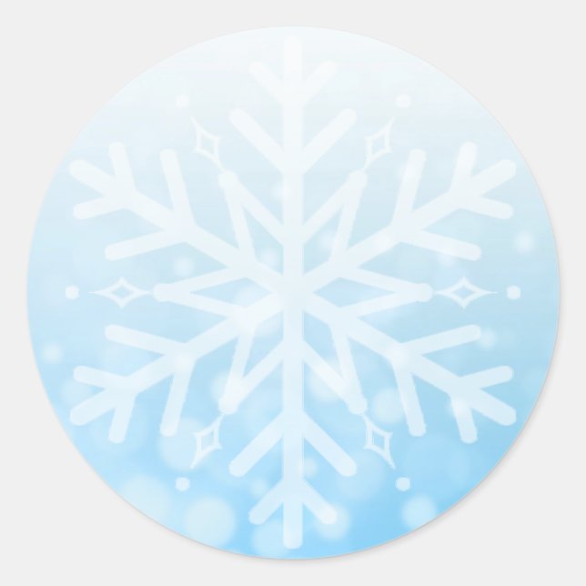 Adesivo Floco de neve de Natal Azul (Frente)