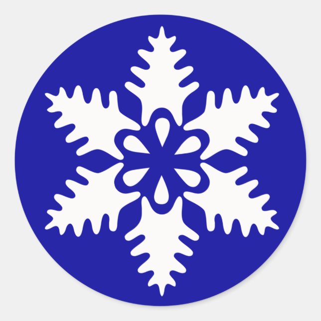 Adesivo Floco de neve de Natal branco de inverno (Frente)