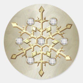 Adesivo Floco de neve de Natal de Diamond Dourado
