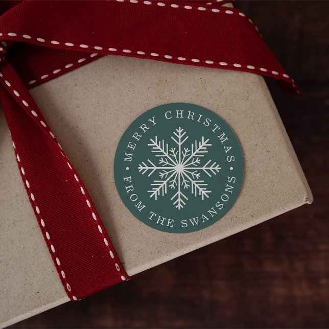 Adesivo Floco de neve de Natal Personalizado (Criador carregado)