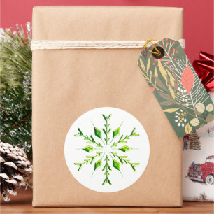 Adesivo Floco de Neve de Natal Verde
