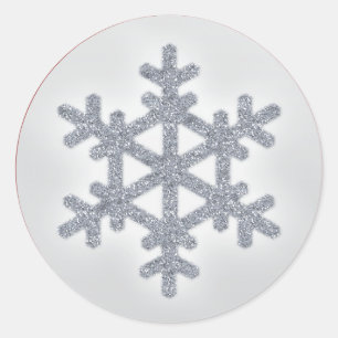 Adesivo Floco de neve de prata do brilho do FALSO com