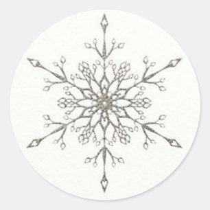 Adesivo Floco de neve de prata elegante