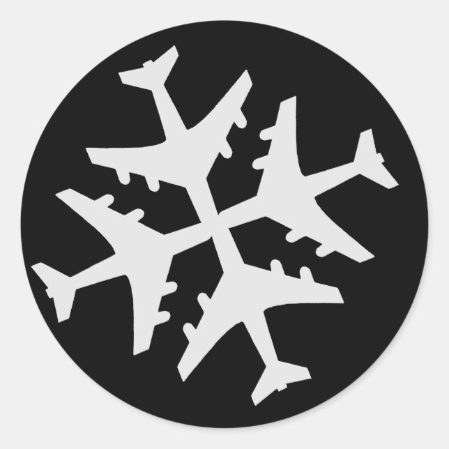 Adesivo Floco de neve do avião (Frente)