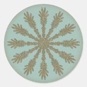 Adesivo Floco de neve do Ouro Vintage 1