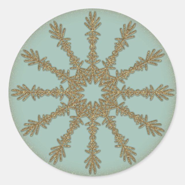 Adesivo Floco de neve do Ouro Vintage 3 (Frente)