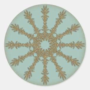 Adesivo Floco de neve do Ouro Vintage 3