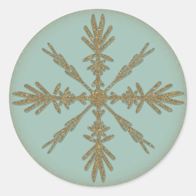 Adesivo Floco de neve do Ouro Vintage 6 (Frente)