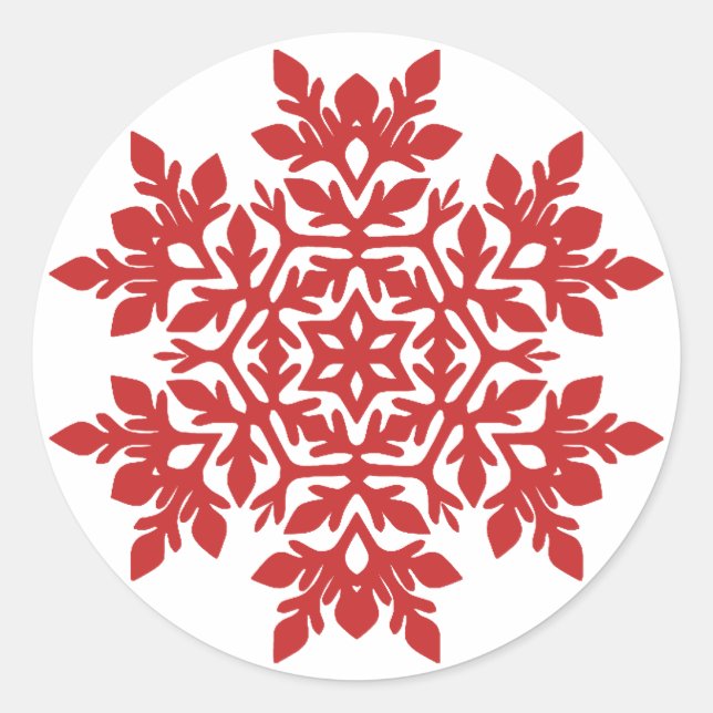 Adesivo Floco de Neve Elegante (Cranberry) (Frente)