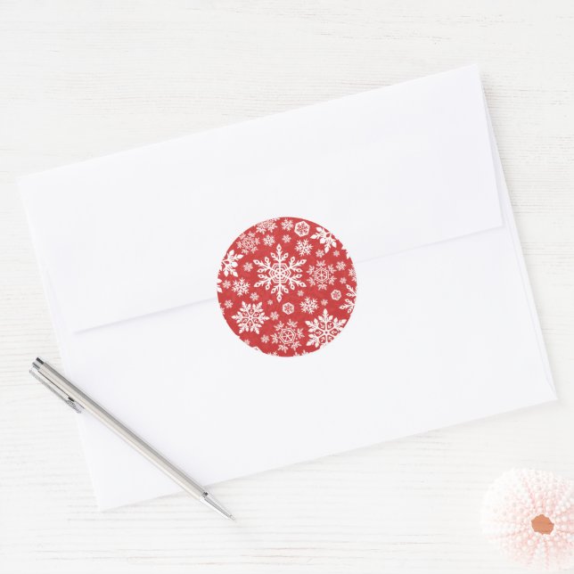 Adesivo Floco de Neve Elegante (Cranberry) (Envelope)