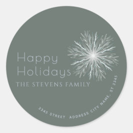 Adesivo Floco de neve em aquarela minimalista Boas Festas