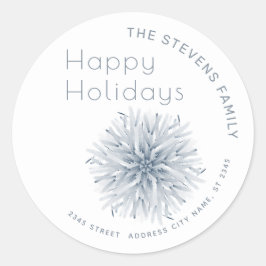 Adesivo Floco de neve em aquarela minimalista Boas Festas 