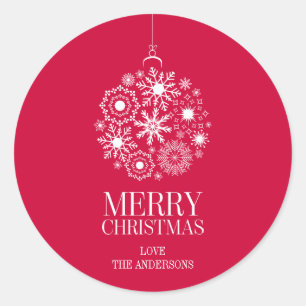 Adesivo Floco de neve Feriado de Ornamento Feriado Feliz V