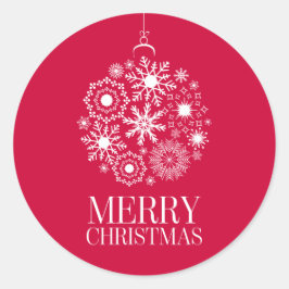 Adesivo Floco de neve Feriado de Ornamento Feriado Feliz V
