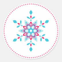 Floco de Neve Flor Estrela Colorida Feriado