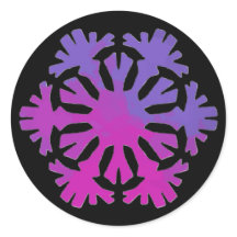 Floco de Neve Floral Rosa Roxo 